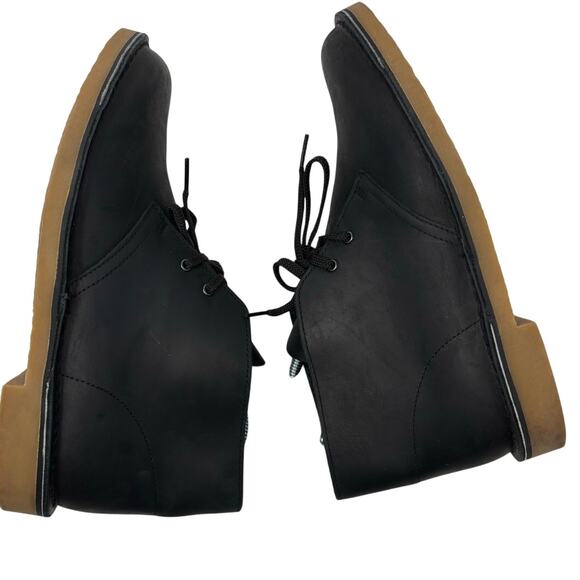 Clarks Bushacre Men's Minimalist Style Chukka Boot Black Leather Size 8.5 M - Picture 3 of 12